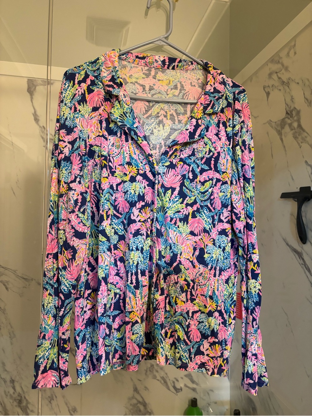 Lilly Pulitzer Womens PJ Top pink size XXL
